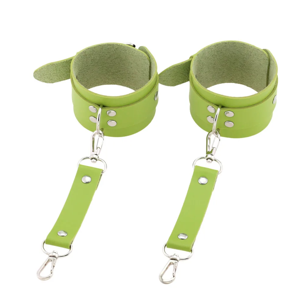 Decopunk New Hot Fashion PU Leather Wrist Handcuffs Ankle Shackles Adjustable Restraint Sex Cuff Belt