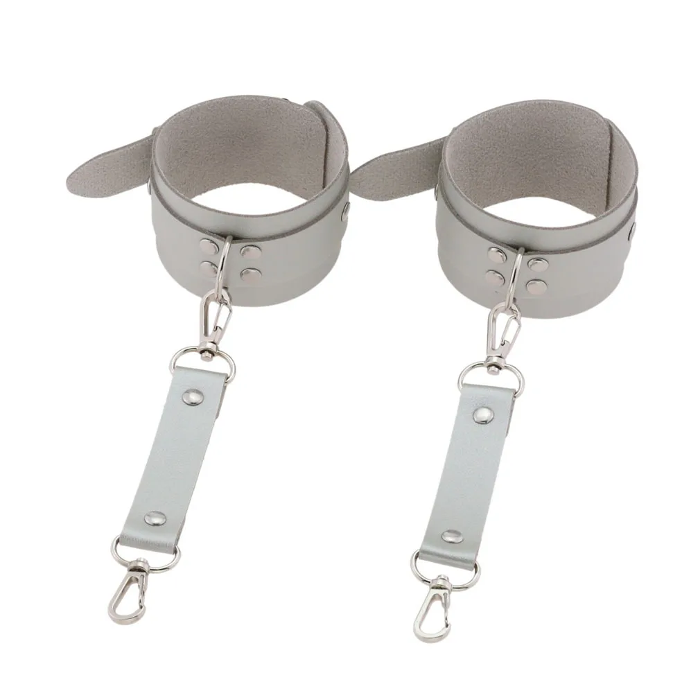 Decopunk New Hot Fashion PU Leather Wrist Handcuffs Ankle Shackles Adjustable Restraint Sex Cuff Belt