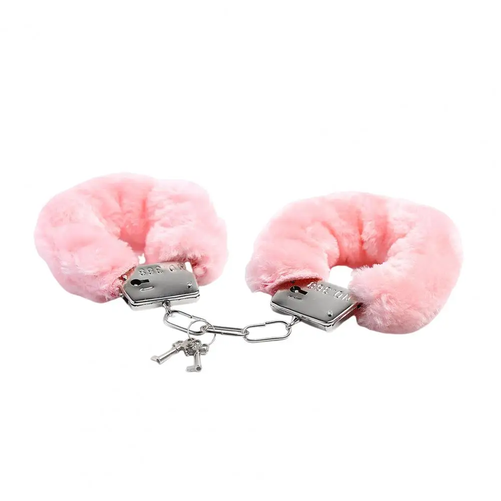 1 Pair Double Lock Manacle Faux Fur Bracelet Stainless Wrist Ankle O Ring Hand Cuffs Adult Couple Sex Toy Cops Criminal Cosplay 1 Pair Double Lock Manacle Faux Fur Bracelet Stainless Wrist Ankle O Ring Hand Cuffs Adult Couple Sex Toy Cops Criminal Cosplay