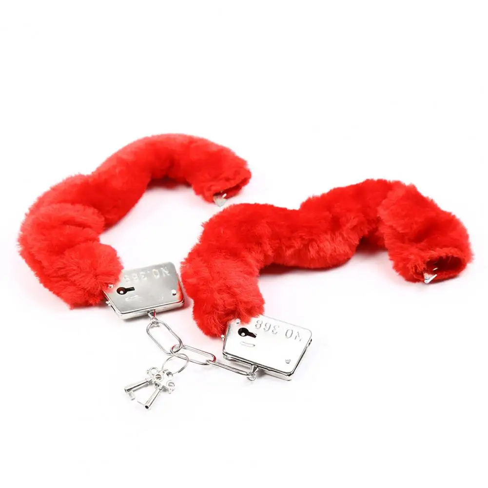 1 Pair Double Lock Manacle Faux Fur Bracelet Stainless Wrist Ankle O Ring Hand Cuffs Adult Couple Sex Toy Cops Criminal Cosplay 1 Pair Double Lock Manacle Faux Fur Bracelet Stainless Wrist Ankle O Ring Hand Cuffs Adult Couple Sex Toy Cops Criminal Cosplay