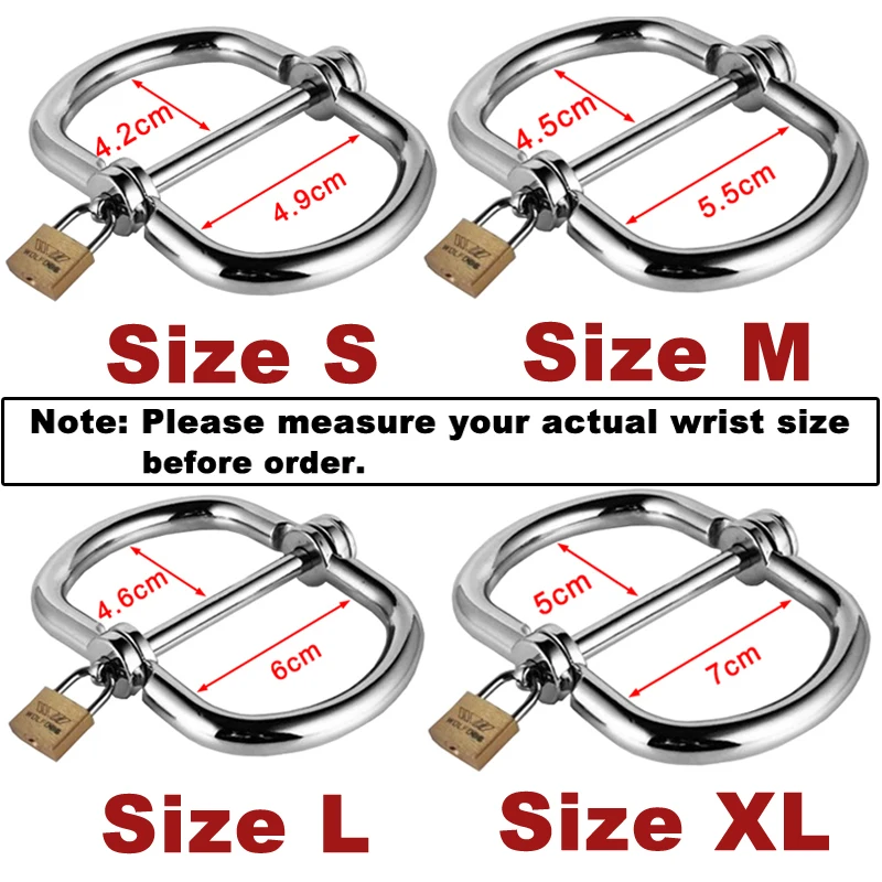 Stainless Steel Handcuffs BDSM Sex Toy for Couple Ankle Cuff Metal Wrist Cuffs Restraints Fetish Slave Manacle Bondage Porn Toys Stainless Steel Handcuffs BDSM Sex Toy for Couple Ankle Cuff Metal Wrist Cuffs Restraints Fetish Slave Manacle Bondage Porn Toys