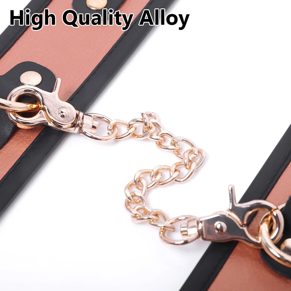 Cowhide Handcuff Bdsm Bondage Set Adult Games Erotic Sex Toy For Woman Couples SM Fetish Slave Ankle Cuff Restraints Wrist Cuffs