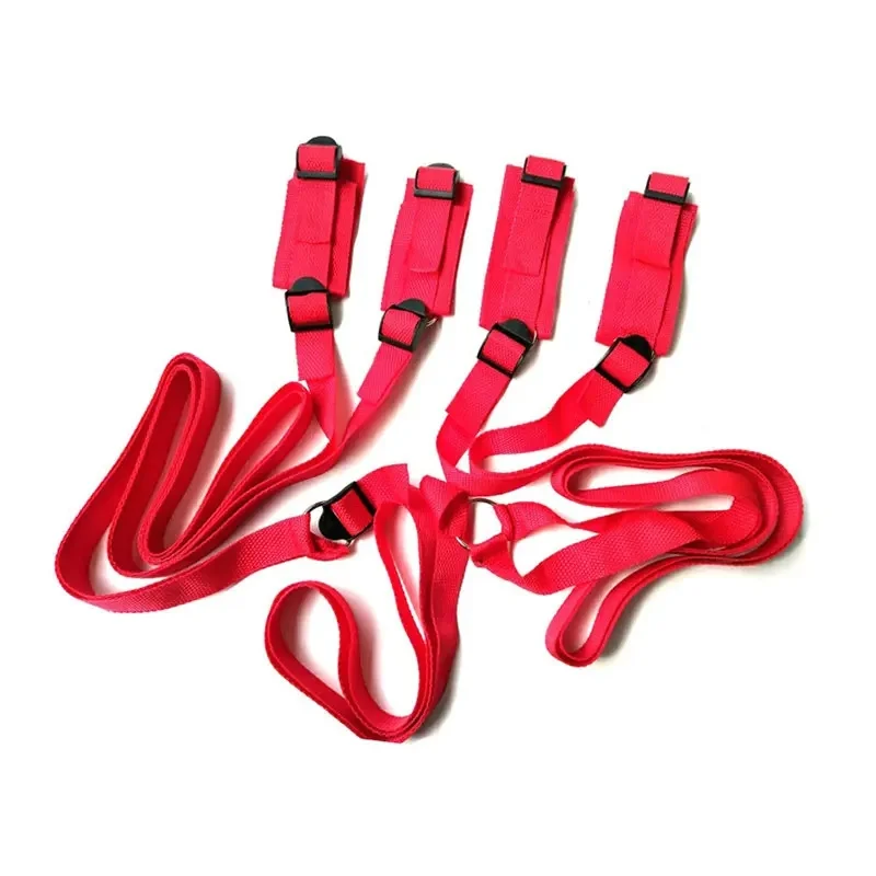 Adult Games Sex Products Bed Strap Bondage Sex Toy For Women Flirting Couples Handcuffs Bdsm Set Restraints Wrists Ankle Cuffs