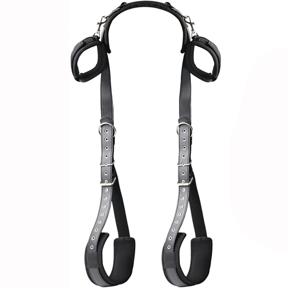 Women Handcuff Neck Wrist Mouth Gag Strap Fetish SM Sex Toys For Woman Couples BDSM Bondage Set For Adult Game Bondage Gear 18