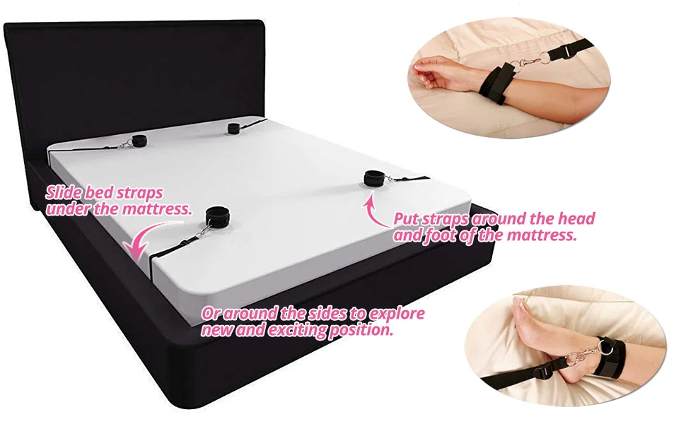 Sex Tools for BDSM Bondage Bed Bondage Restraint Kit Adult Sex Toys For Couple SM Sex Game Wrists Ankle Cuffs Bondage Set
