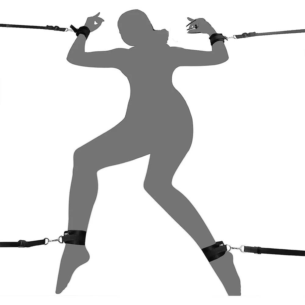 Sex Tools for BDSM Bondage Bed Bondage Restraint Kit Adult Sex Toys For Couple SM Sex Game Wrists Ankle Cuffs Bondage Set