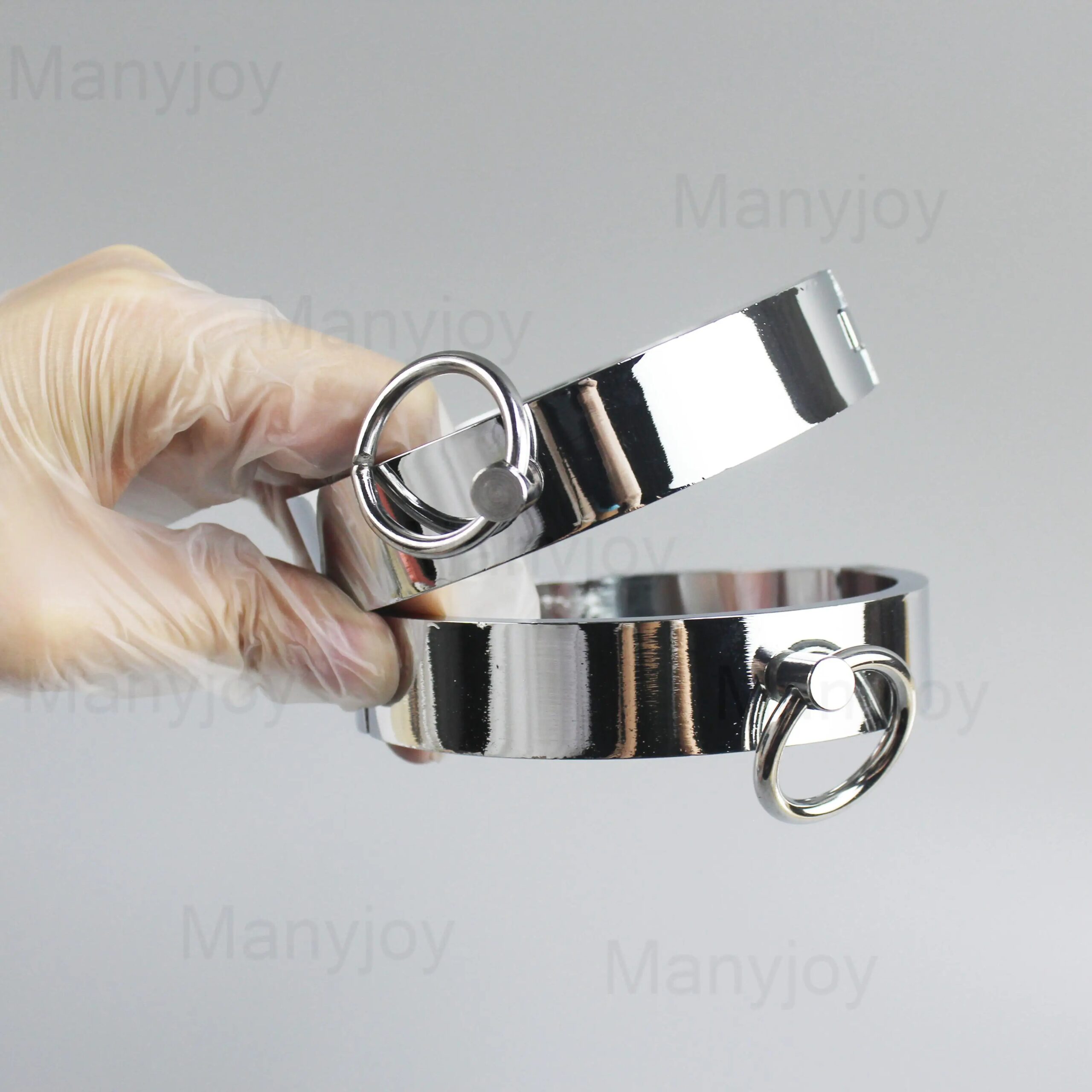 Stainless Steel Slave Handcuffs Restraint Rings Wrist Lock Ankle Cuffs Restraints Legcuffs Erotic Slave Sex Furniture Adult Toys