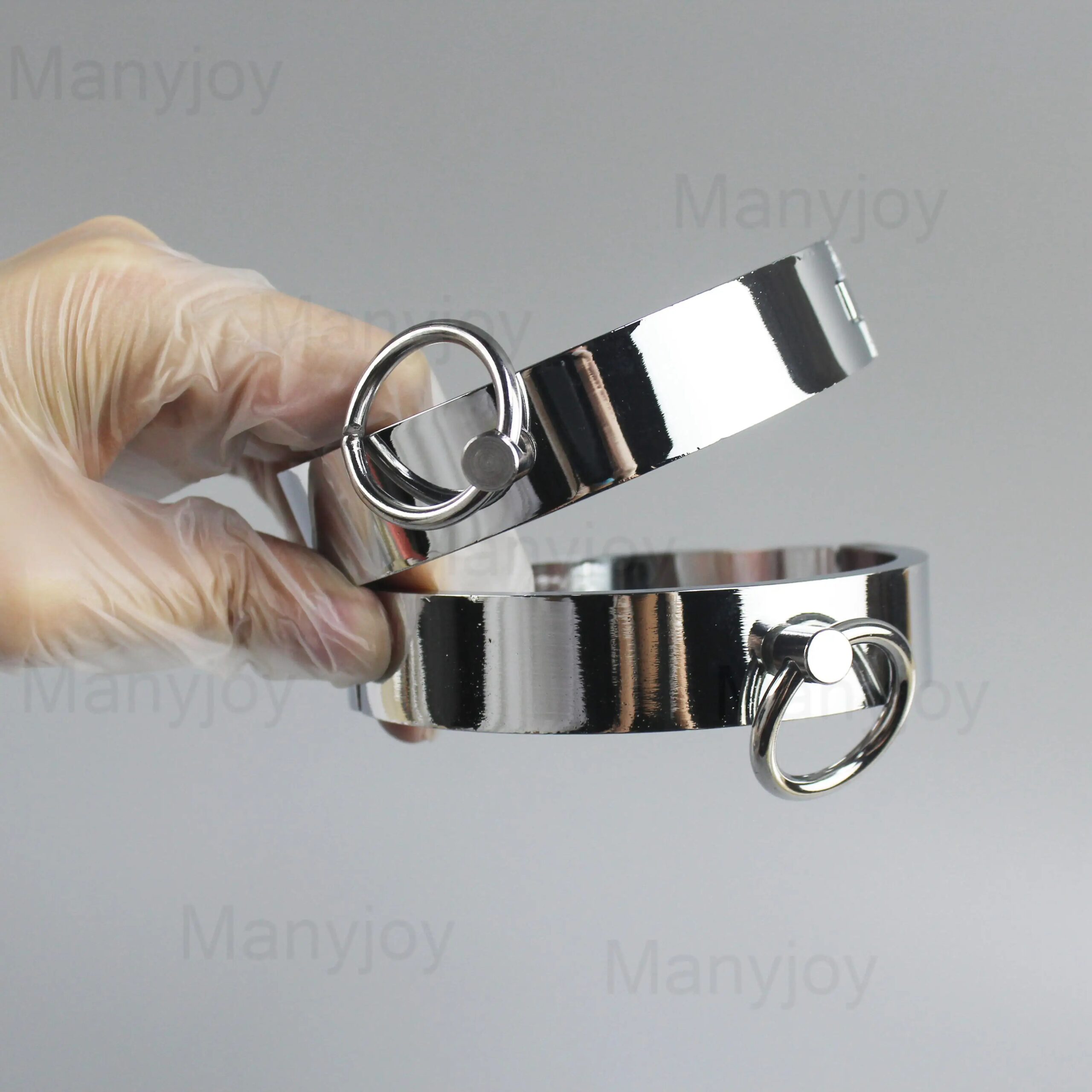 Stainless Steel Slave Handcuffs Restraint Rings Wrist Lock Ankle Cuffs Restraints Legcuffs Erotic Slave Sex Furniture Adult Toys