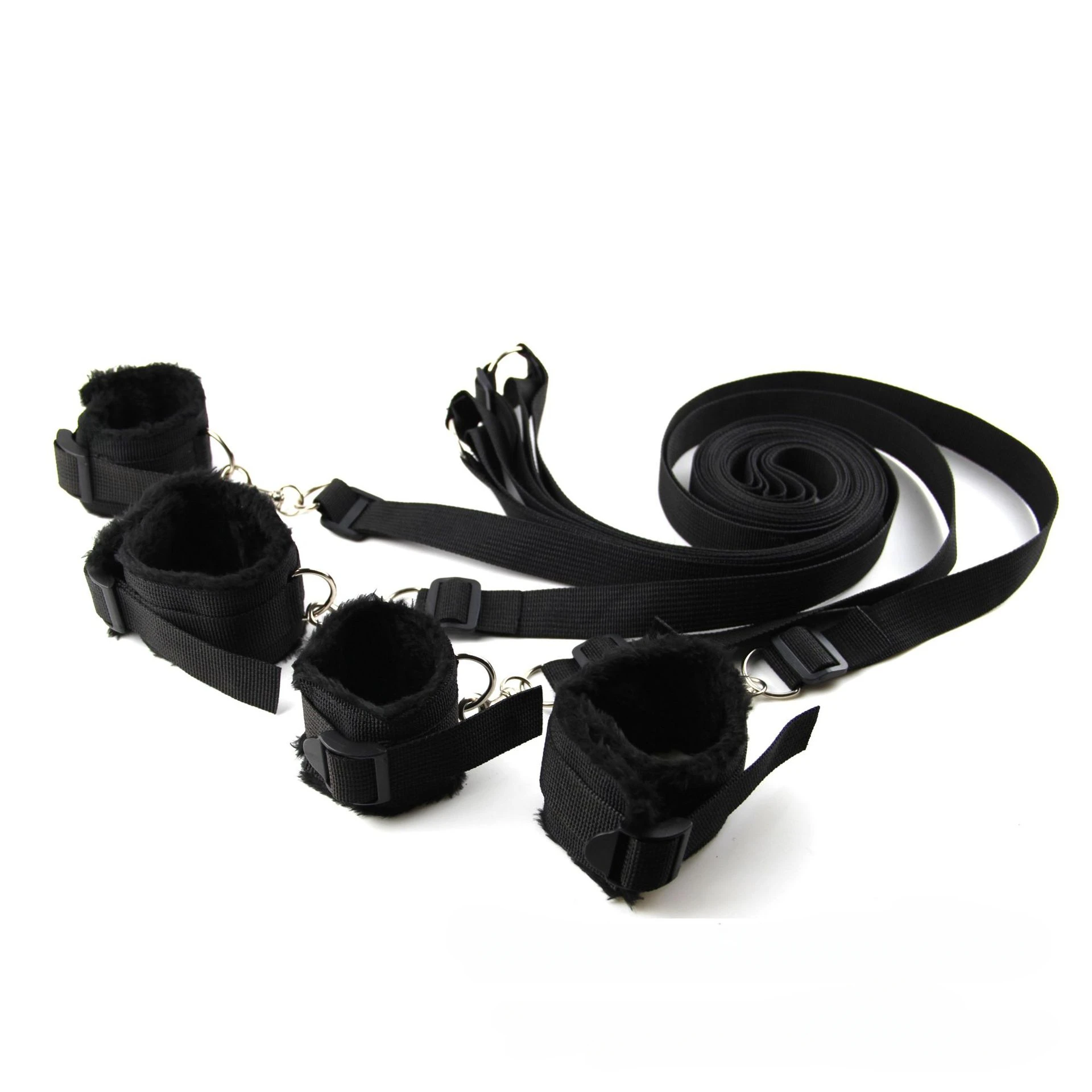 Sex Bandage Soft Nylon Bed Belt Set BDSM Adjustable Wrist Erotico Adult Bed Game Cuff Band Suitable for Wrists and Ankle Fetish