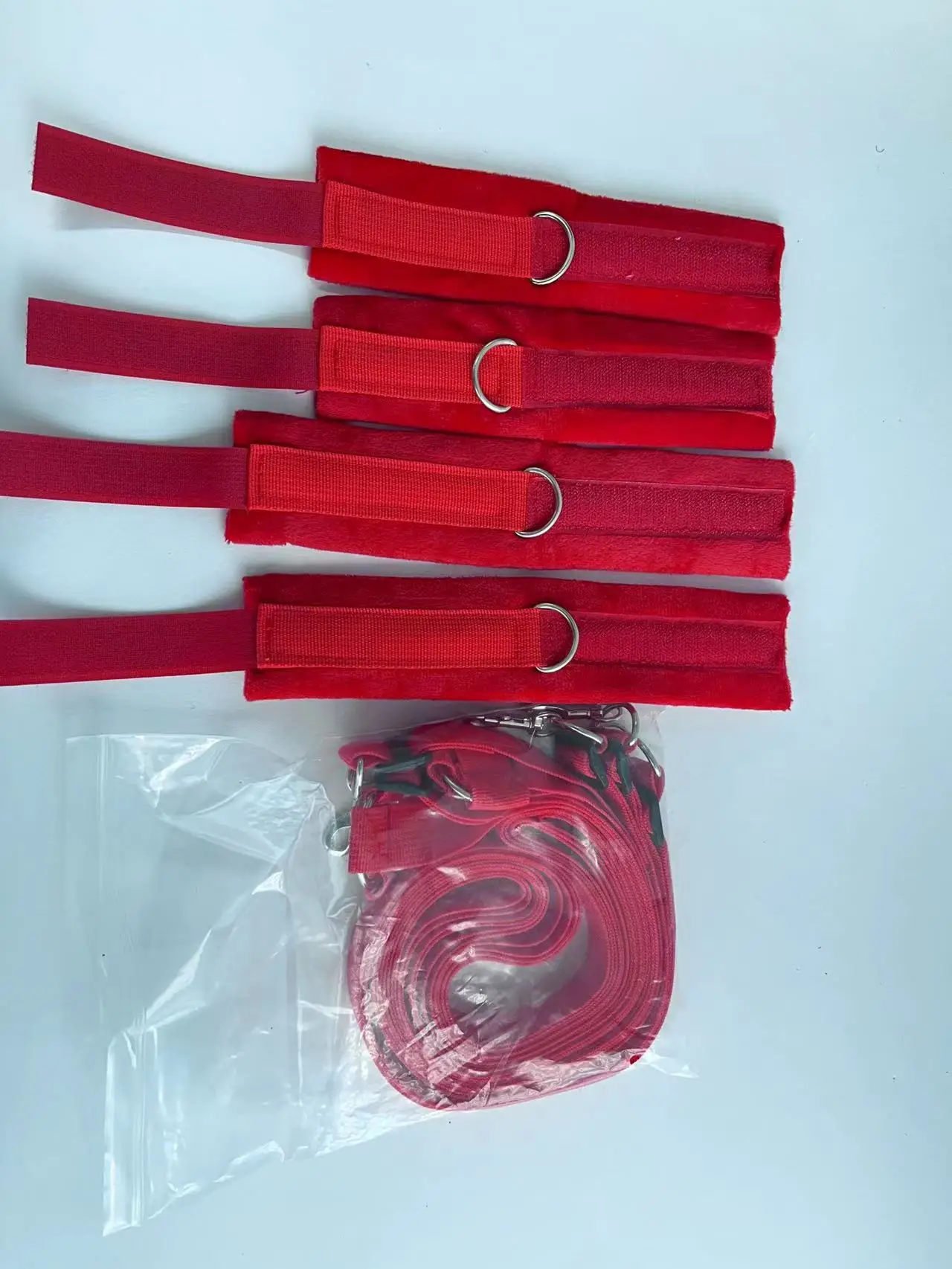 Sex Bandage Soft Nylon Bed Belt Set BDSM Adjustable Wrist Erotico Adult Bed Game Cuff Band Suitable for Wrists and Ankle Fetish