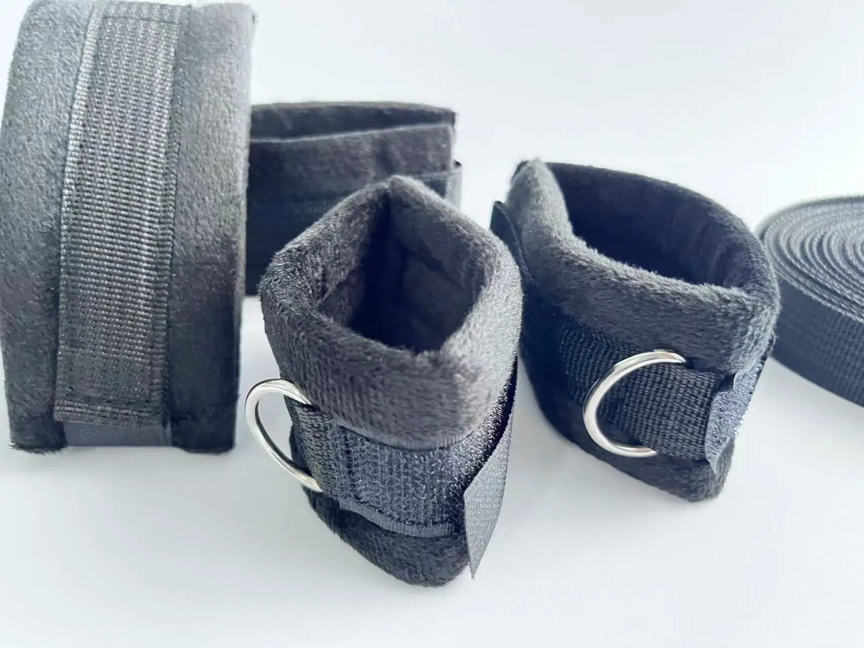 Sex Bandage Soft Nylon Bed Belt Set BDSM Adjustable Wrist Erotico Adult Bed Game Cuff Band Suitable for Wrists and Ankle Fetish