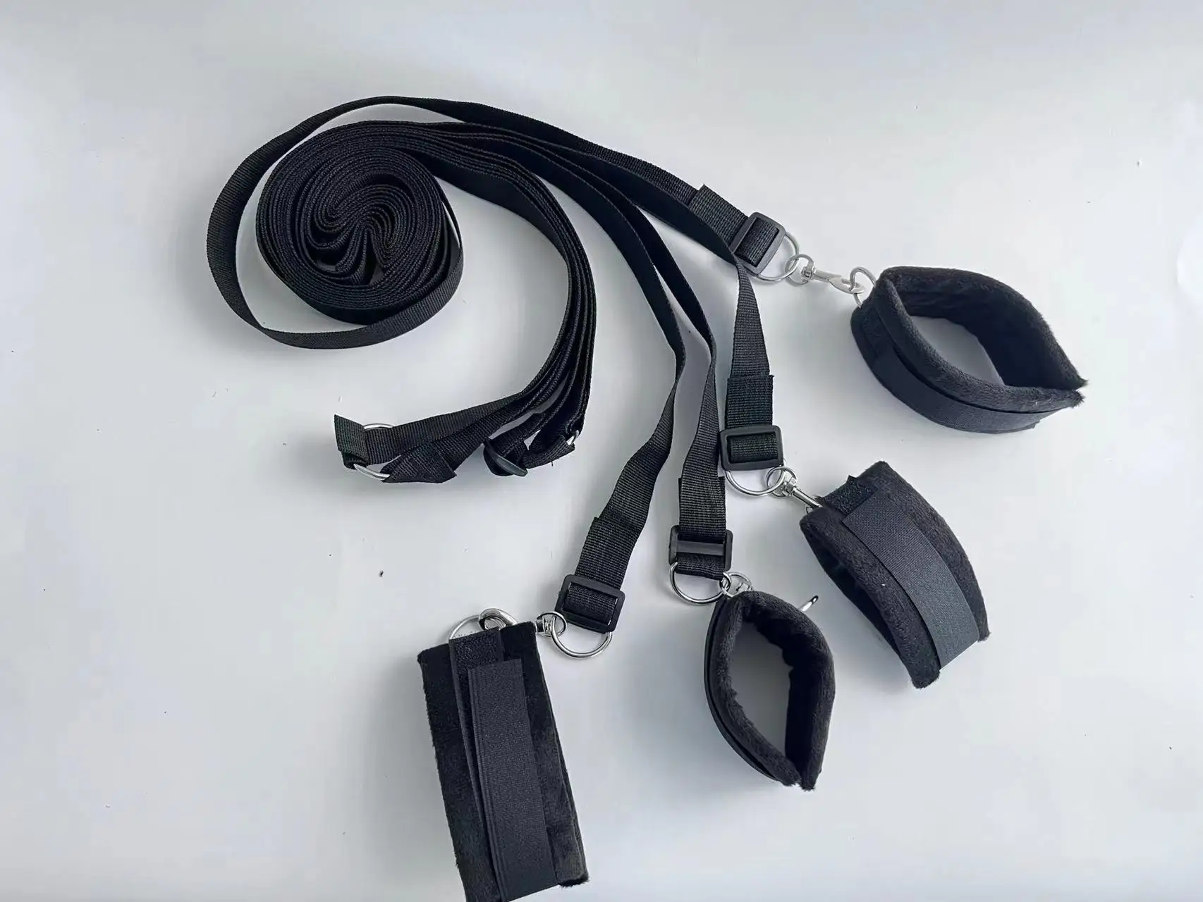 Sex Bandage Soft Nylon Bed Belt Set BDSM Adjustable Wrist Erotico Adult Bed Game Cuff Band Suitable for Wrists and Ankle Fetish