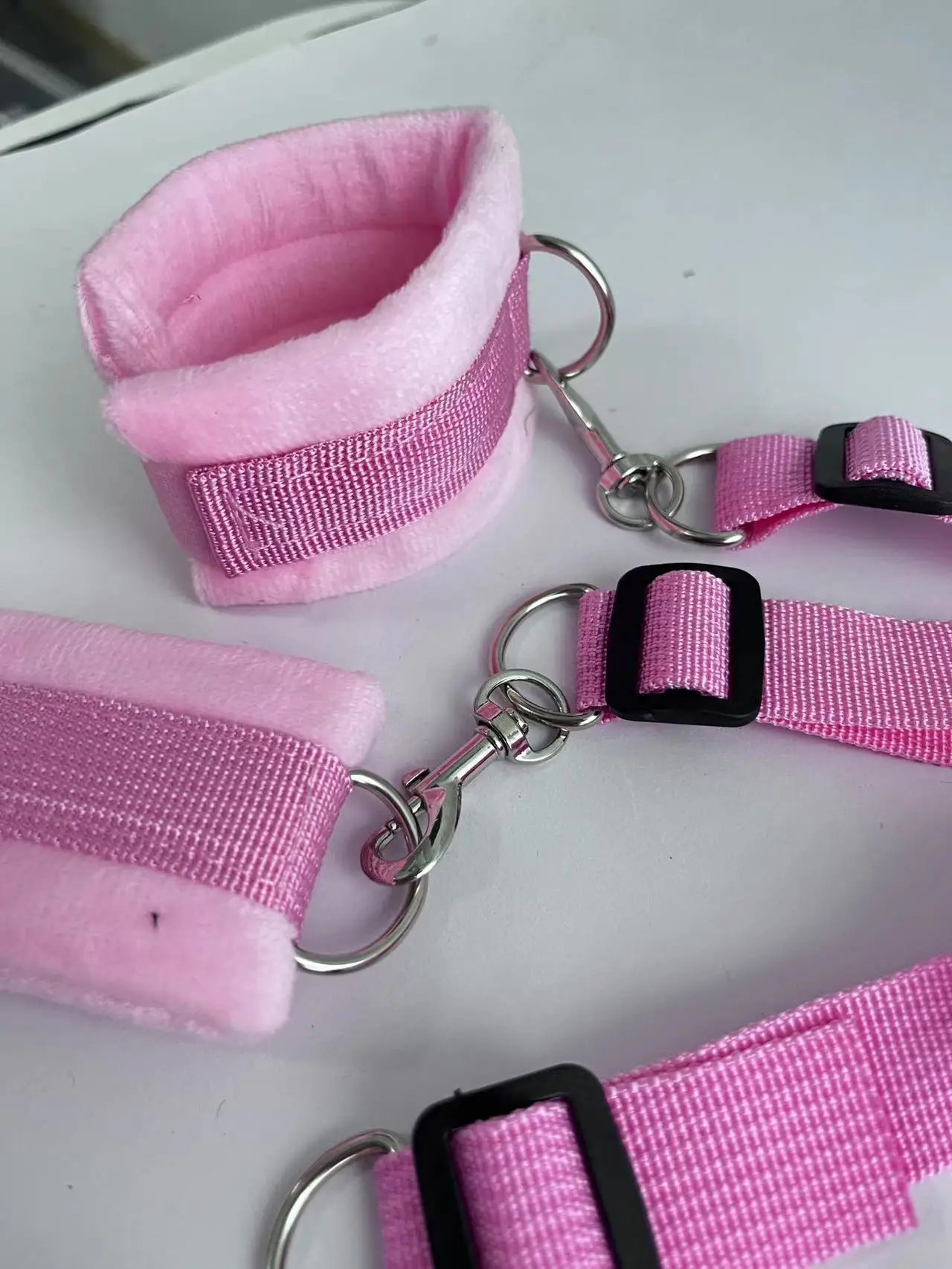 Sex Bandage Soft Nylon Bed Belt Set BDSM Adjustable Wrist Erotico Adult Bed Game Cuff Band Suitable for Wrists and Ankle Fetish
