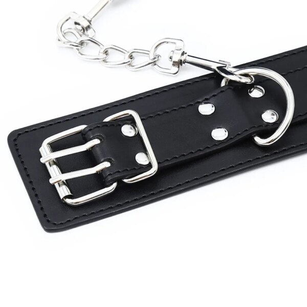 Bdsm Leather Bondage Slave Fetish Wrist Handcuffs Ankle Shackles Adjustable Restraint Sex Cuff Belt Sex Toys Exotic Accessories