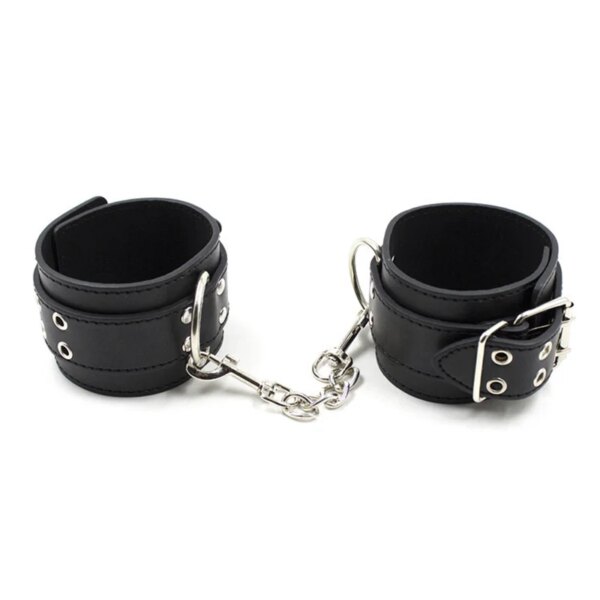 Bdsm Leather Bondage Slave Fetish Wrist Handcuffs Ankle Shackles Adjustable Restraint Sex Cuff Belt Sex Toys Exotic Accessories