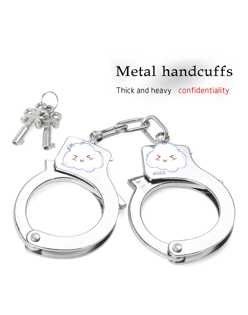 Stainless Metal Handcuffs SM Ankle Cuffs Slave BDSM Bondage Wrist Training Punishment Restraints Hand Cuffs Sex Toys For Couples