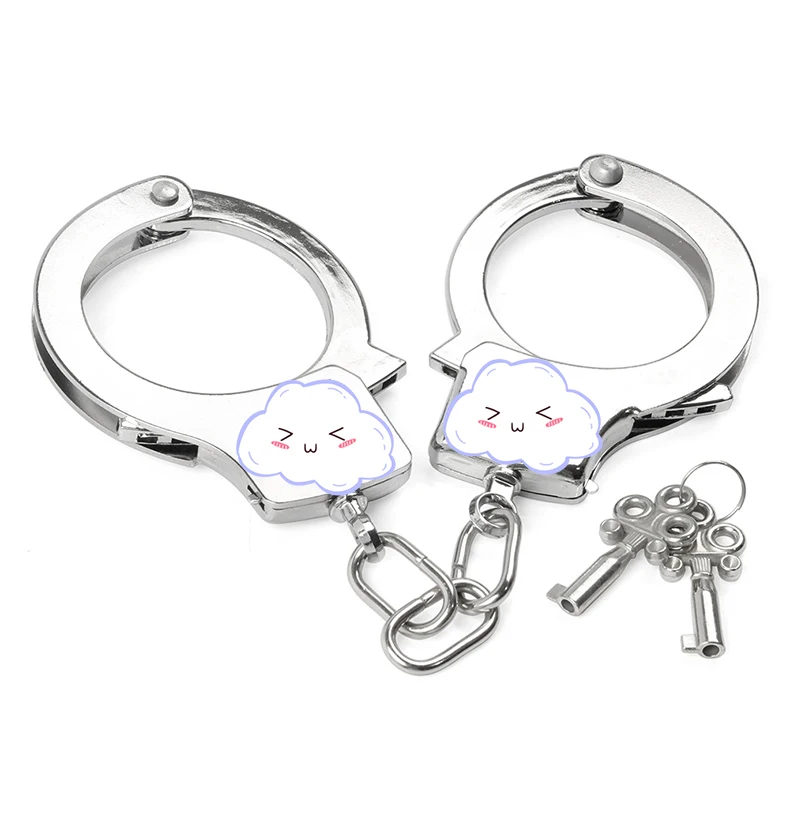 Stainless Metal Handcuffs SM Ankle Cuffs Slave BDSM Bondage Wrist Training Punishment Restraints Hand Cuffs Sex Toys For Couples
