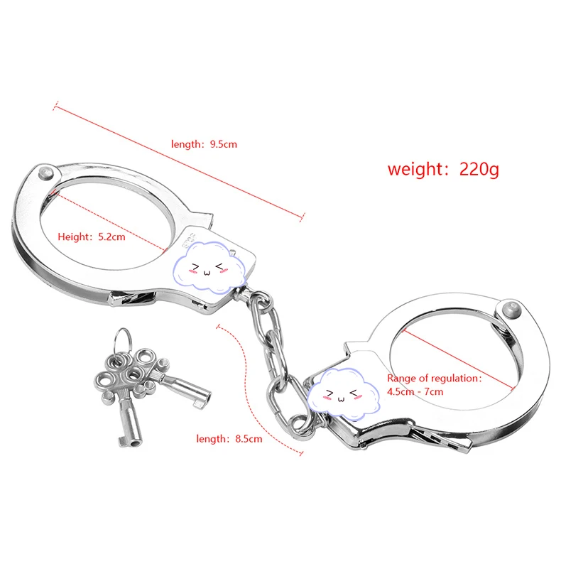 Stainless Metal Handcuffs SM Ankle Cuffs Slave BDSM Bondage Wrist Training Punishment Restraints Hand Cuffs Sex Toys For Couples