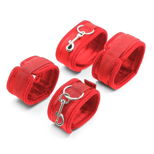 Erotic Flirting Sex Toys For Women Wrists & Ankle BDSM Bondage Set Restraint Adults Sex Handcuffs Couple Games