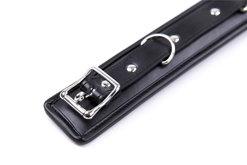 PU Leather Padded Wrist Cuffs & Ankle Cuffs & Neck Collar Set ,BDSM Leather Bondage ,Cosplay Accessories porno sex adult