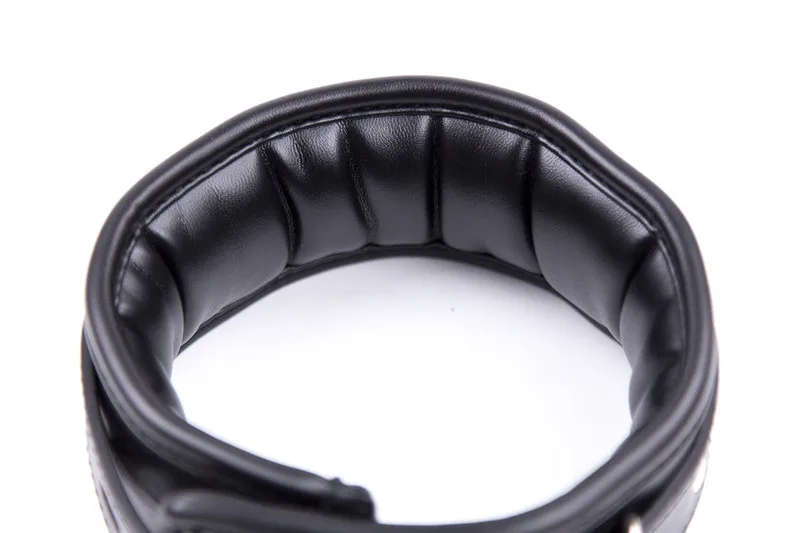 PU Leather Padded Wrist Cuffs & Ankle Cuffs & Neck Collar Set ,BDSM Leather Bondage ,Cosplay Accessories porno sex adult