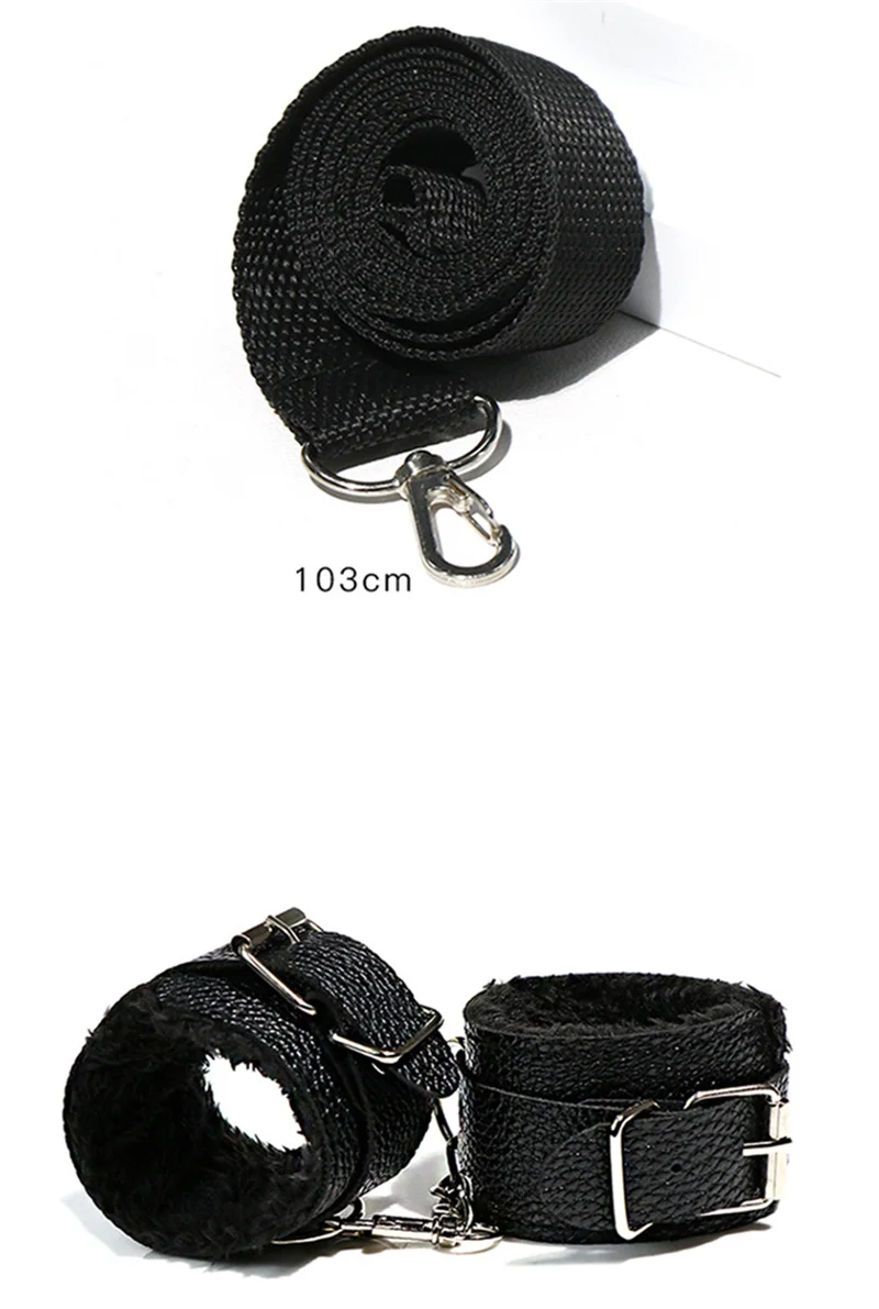 Bondage Dog Slave PU Leather Whip Plush Collar Wrist Ankle Cuffs Mouth Plug Eye Mask Nipples Clips Flogger Sex Toys For Women Bondage Dog Slave PU Leather Whip Plush Collar Wrist Ankle Cuffs Mouth Plug Eye Mask Nipples Clips Flogger Sex Toys For Women