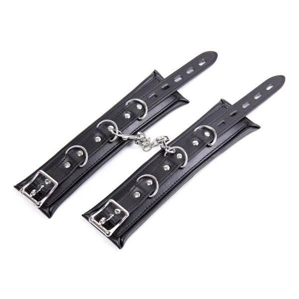 Leather Handcuffs For Sex,Soft Padded Wrist Ankle Cuffs,BDSM Bondage Set,Toys For Adults,Erotic Toys