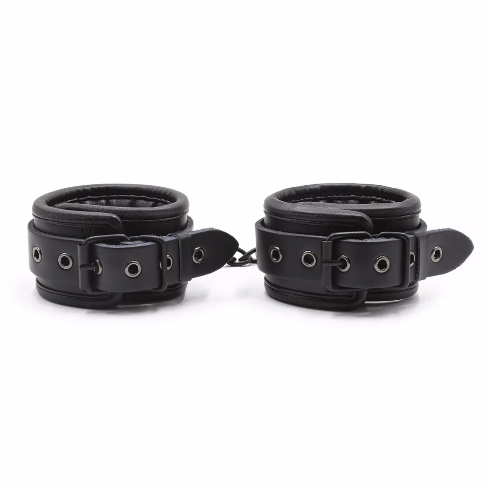 Thierry soft Genuine Leather Bondage Optional Handcuffs Collar Wrist Ankle Cuffs for Fetish erotic Adult Games Couple Sex Toys