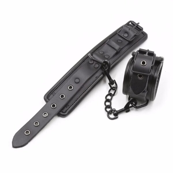 soft Genuine Leather Bondage Optional Handcuffs Collar Wrist Ankle Cuffs for Fetish erotic Adult Games Couple Sex Toys