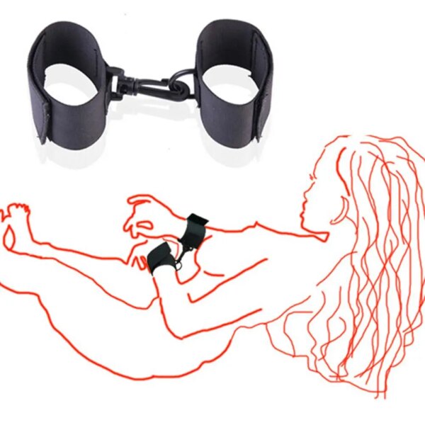 Fashion Handcuffs Wrist Ankle Cuffs Restraint Adult Sex SM Couple Game Play Toy Easy for you to wear on and take off sex toys