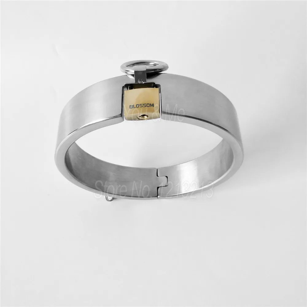 Stainless Steel Lockable Slave Neck Collar Handcuff Wrist Ankle Cuffs Bdsm Fetish Bondage Restraint Adult Sex Toys For Couples