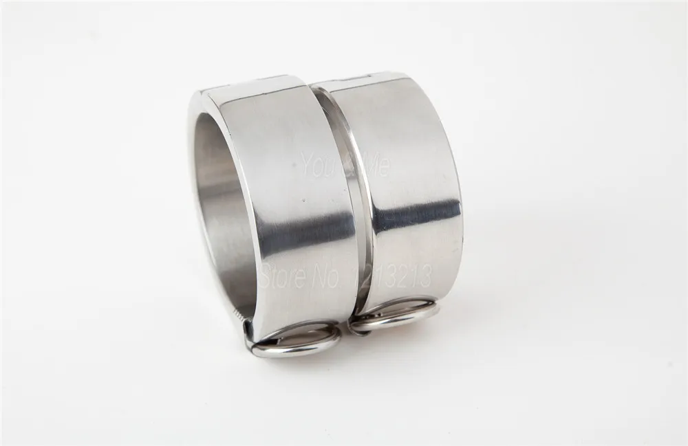 Stainless Steel Lockable Slave Neck Collar Handcuff Wrist Ankle Cuffs Bdsm Fetish Bondage Restraint Adult Sex Toys For Couples