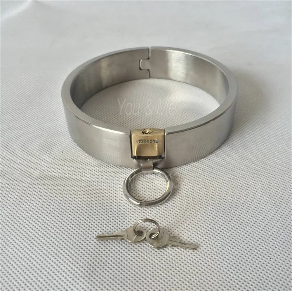 Stainless Steel Lockable Slave Neck Collar Handcuff Wrist Ankle Cuffs Bdsm Fetish Bondage Restraint Adult Sex Toys For Couples