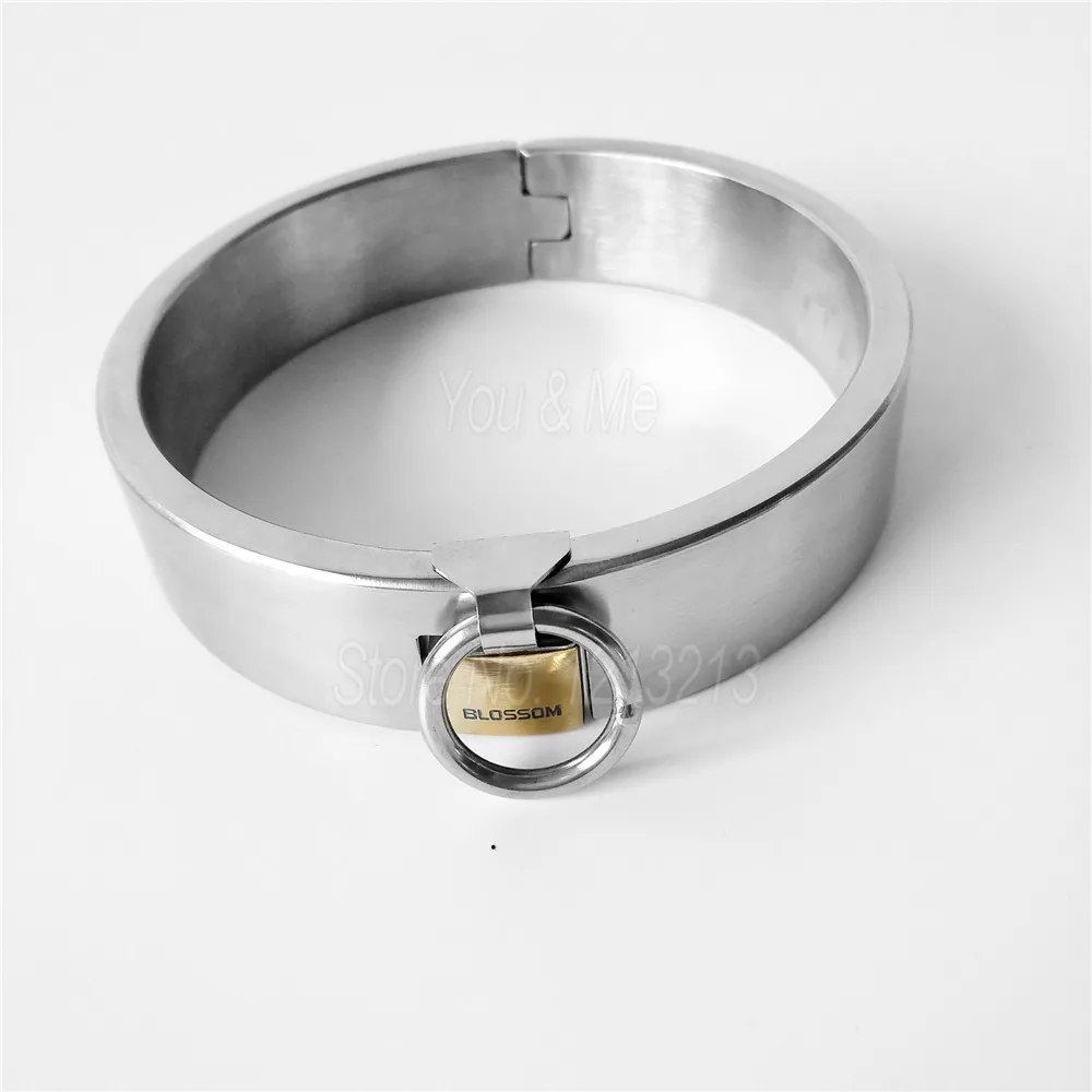 Stainless Steel Lockable Slave Neck Collar Handcuff Wrist Ankle Cuffs Bdsm Fetish Bondage Restraint Adult Sex Toys For Couples
