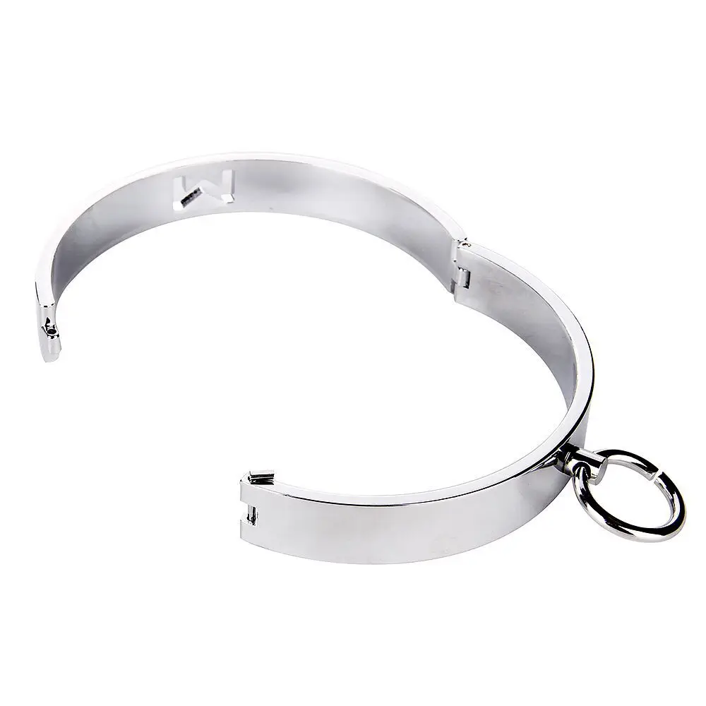 Metal Handcuffs Wrist Ankle Cuffs Locking Neck Collar Posturte Slave Bondage SM Spreader Bar Shackles Adult Sex Toys Men Women