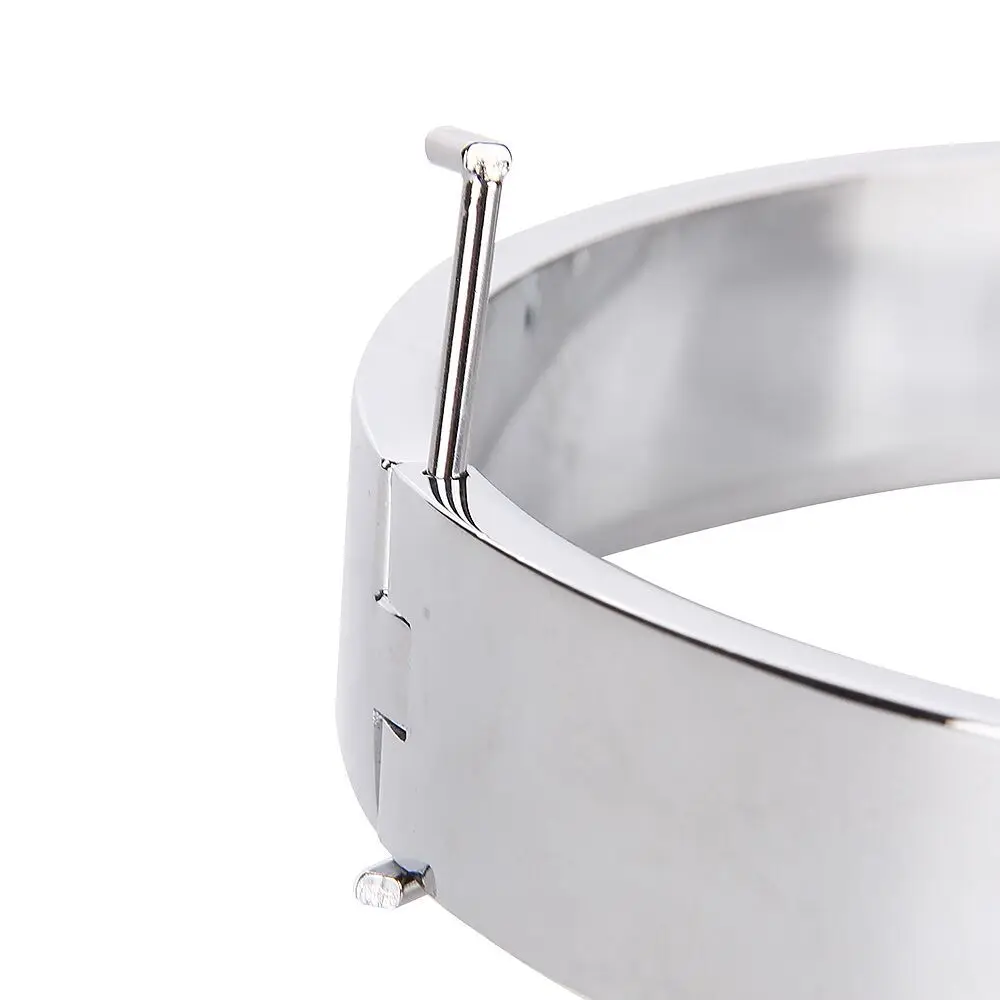 Metal Handcuffs Wrist Ankle Cuffs Locking Neck Collar Posturte Slave Bondage SM Spreader Bar Shackles Adult Sex Toys Men Women