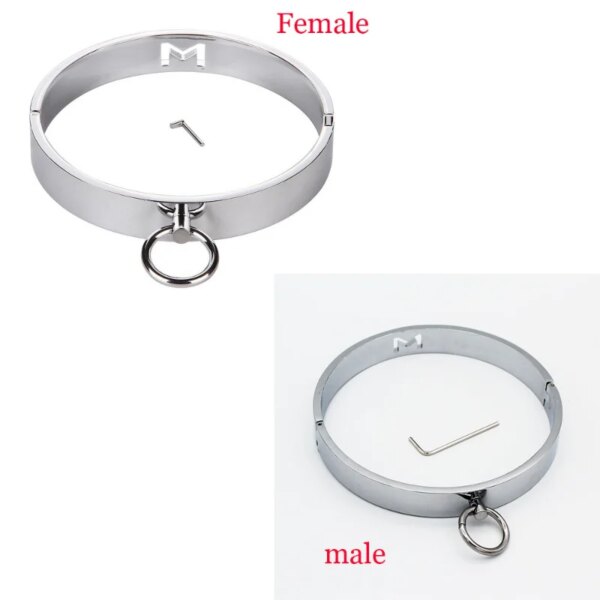 Metal Handcuffs Wrist Ankle Cuffs Locking Neck Collar Posturte Slave Bondage SM Spreader Bar Shackles Adult Sex Toys Men Women