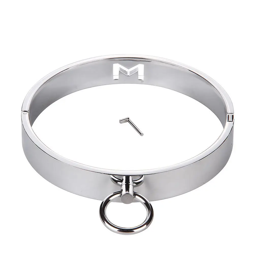 Metal Handcuffs Wrist Ankle Cuffs Locking Neck Collar Posturte Slave Bondage SM Spreader Bar Shackles Adult Sex Toys Men Women