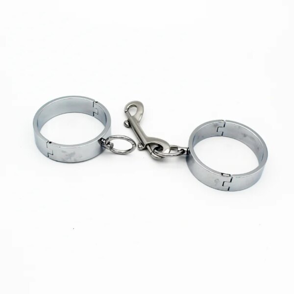 Metal Handcuffs Wrist Ankle Cuffs Locking Neck Collar Posturte Slave Bondage SM Spreader Bar Shackles Adult Sex Toys Men Women