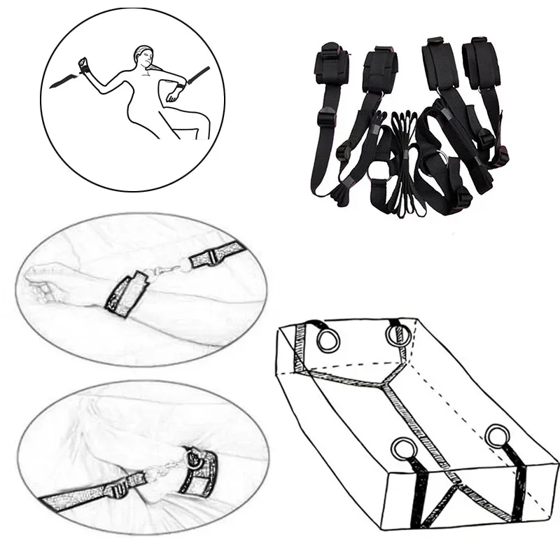 Adult Games Sex Products No Vibrators Sex Toys For Women Couples Handcuffs Bdsm Bondage Set Restraints Wrists & Ankle Cuffs SM Adult Games Sex Products No Vibrators Sex Toys For Women Couples Handcuffs Bdsm Bondage Set Restraints Wrists & Ankle Cuffs SM