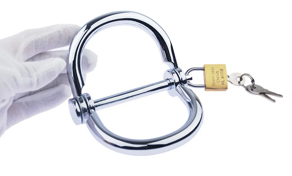 Metel Handcuffs Wrist Ankle Cuffs Slave Lockable Chain Roleplay Toy BDSM Slave Stainless Steel Shackles SM Sex Shop