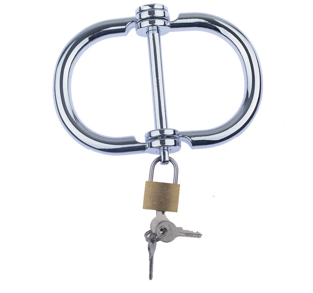 Metel Handcuffs Wrist Ankle Cuffs Slave Lockable Chain Roleplay Toy BDSM Slave Stainless Steel Shackles SM Sex Shop