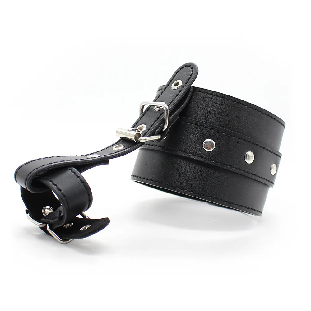 Leather Hand Wrist Thumbs Cuffs Binding Belt Slave Bdsm Bondage Cosplay Ankle Wrist Strap with Toes Restraint Sex Toys Chastity