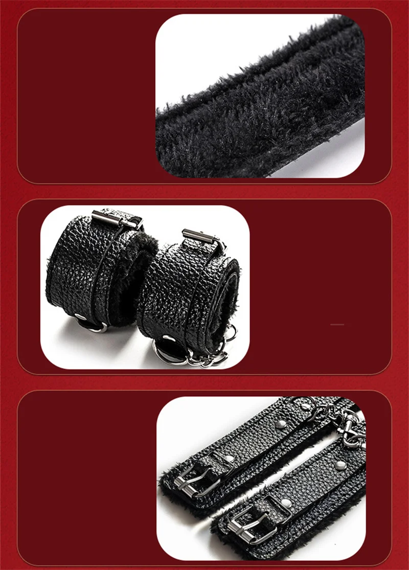 Bondage PU Leather Whip Flogger Dog Slave Collar Wrist Ankle Cuffs Mouth Plug Eye Mask Nipples Clips Feather Sex Toys For Women Bondage PU Leather Whip Flogger Dog Slave Collar Wrist Ankle Cuffs Mouth Plug Eye Mask Nipples Clips Feather Sex Toys For Women