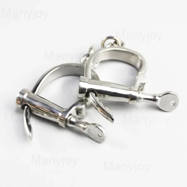 Stainless Steel Handcuffs Ankle Cuff Metal Horseshoe Wrist Cuffs Restraints Slave Shackle Bondage BDSM Sex Toy for Couple