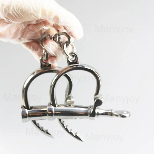 Stainless Steel Handcuffs Ankle Cuff Metal Horseshoe Wrist Cuffs Restraints Slave Shackle Bondage BDSM Sex Toy for Couple