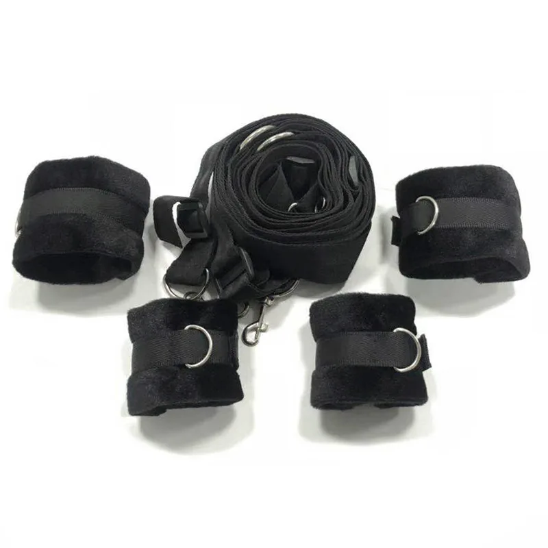 BDSM Sex Bondage Set Pack Ankle Cuffs Couples Adult Sex Toys Erotic Bondage Bed Games Handcuffs Ankle Cuff Wrist Cuff Restraints