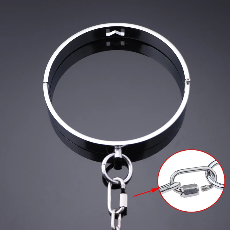 Metal Lock Shackles Female Male Handcuff Metal Ankle Cuffs Wrist Cuff For Couple BDSM Bondage Restraints Adult Game Sex Toys 18+