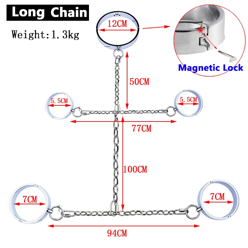 Metal Lock Shackles Female Male Handcuff Metal Ankle Cuffs Wrist Cuff For Couple BDSM Bondage Restraints Adult Game Sex Toys 18+