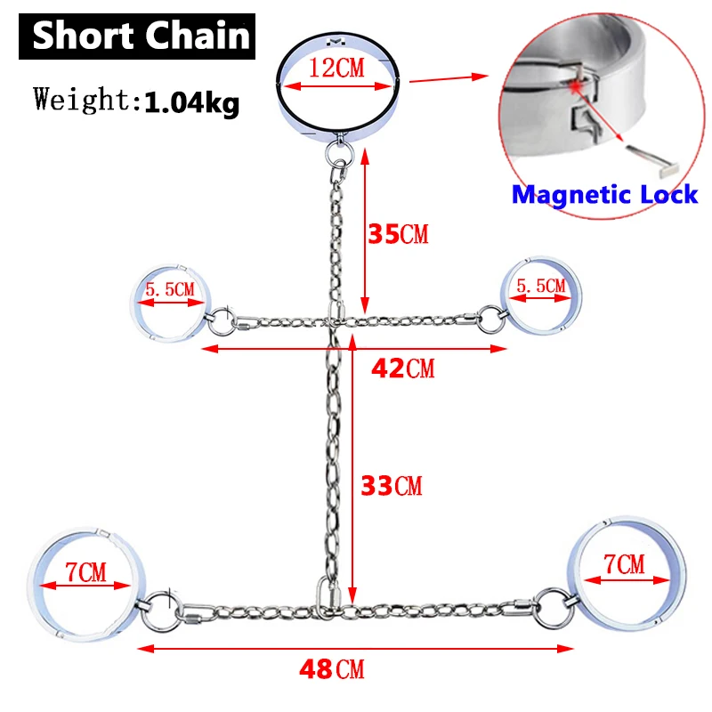 Metal Lock Shackles Female Male Handcuff Metal Ankle Cuffs Wrist Cuff For Couple BDSM Bondage Restraints Adult Game Sex Toys 18+